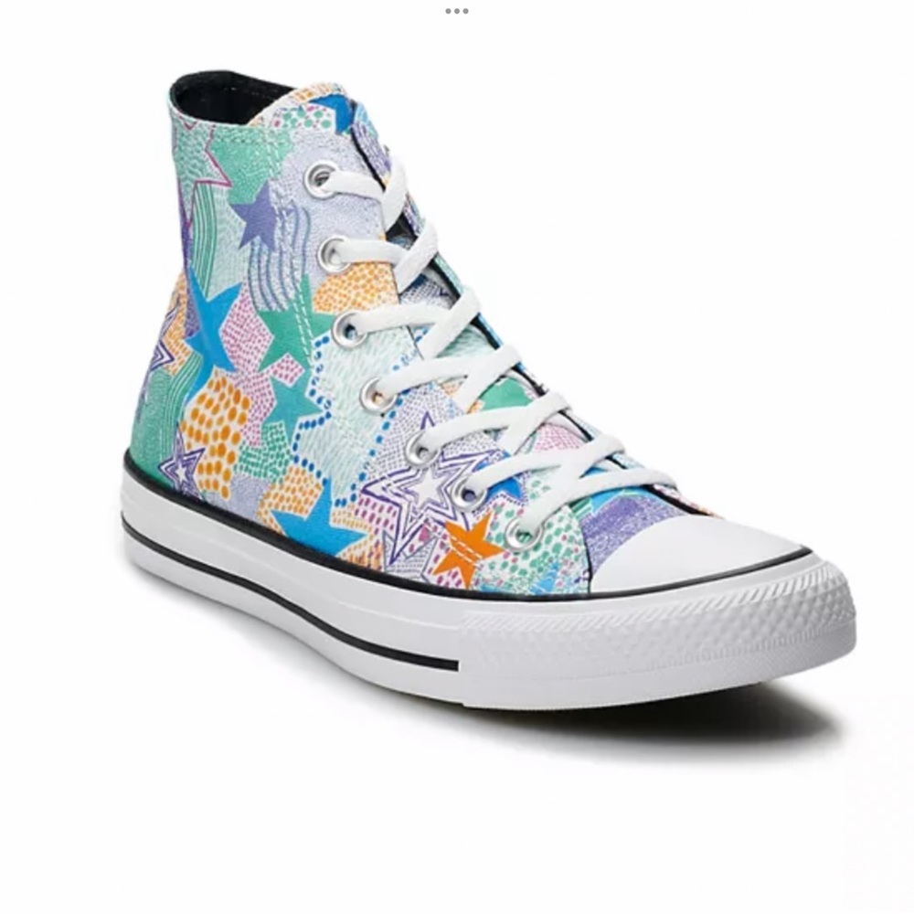 Converse Chuck Taylor all star mosaic design high top sneakers lace up size 7.5